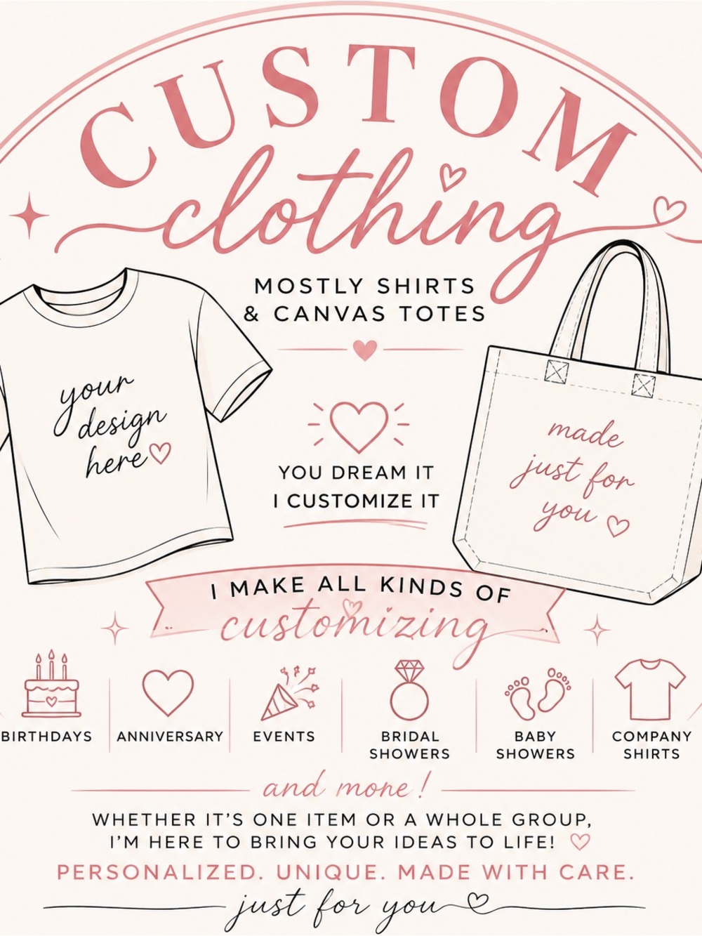 Custom tee or canvas tote